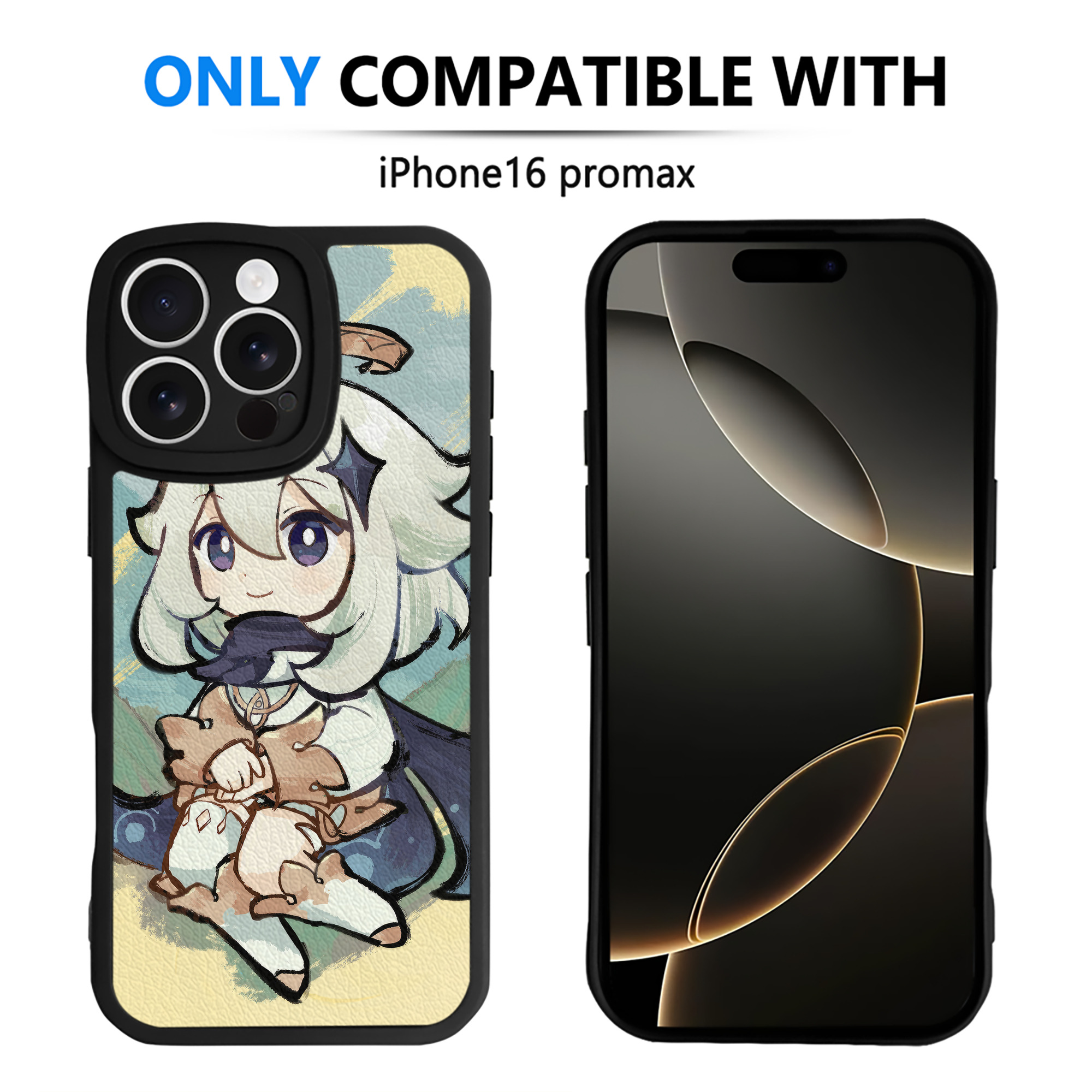 げんし神 genshin 【iPhone 16シリーズ対応】シリコンスマホケース（レザー調） 材質：シリコン